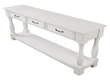 63inch Long Wood Console Table with 3 Drawers and 1 Bottom Shelf for Entryway Hallway Easy Assembly 78250230