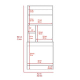 Compu Hutch Desk, Four Shelves, Writing Desk, One Lower Shelf -Black B20091904