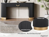 Mirod Modern Console Table with Vertical Ribbed Design, Compact Storage with Functional Drawer N760P281361B