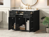 30inch Bathroom Vanity with Undermount Sink and Drawers, Painted Surface, Soft-Close Doors, Bathroom N710P331580B