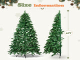 6FT Half Christmas Tree, 427 PVC Tips, 250 Warm White Lights with 8 Modes & Remote, US Plug 40446697