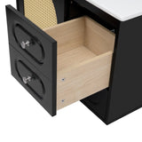 30" Bathroom Vanity with Ceramic Sink, Mid-Century Bathroom Vanity Cabinet with 2 Drawers, Bathroom N710P265954B