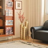 Floor Metal Vases Decorated White Metal Set of 3 gorgeous home decoration large glazed metal W2796P237520