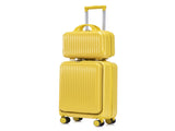 14"/20" 2 pcs/set in ABS Spinner Wheel Luggage, with Combination Lock and Front Opening Design, 14" 12454681
