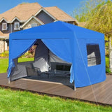 ZNTS Outdoor 10x 10Ft Pop Up Gazebo Canopy Tent with Removable Sidewall with Zipper,2pcs Sidewall with W419P147534