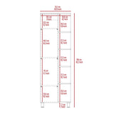 Black Wengue 5-Shelf Tall Cabinet B06280254