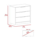 Cannon 3-Drawer Rectangle Dresser Light Grey B06280505