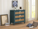 3 Drawer Cabinet,Natural rattan,American Furniture,Suitable for bedroom, living room, study W68858063