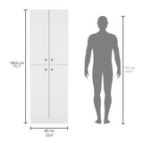Lynch Kitchen Pantry Storage Cabinet 71" Height, With 4 Doors, 5 Adjustable Shelves, Freestanding B070P188842