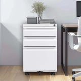 ZNTS 3 Drawer Mobile File Cabinet with Lock,Metal Filing Cabinets for Home Office Organizer 17334146