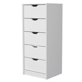 ZNTS Dillon 5 Narrow Drawer Dresser, Tall Chest of Drawers B128P148699