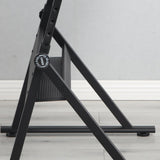 black adjustable tempered glass drafting printing table with chair W34737210