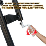 Portable Basketball Hoop for Youth Adults & Kids,Adjustable Height 6.89 ft to 10.01 ft,34 inch W3297P297457