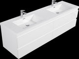72" Floating Bathroom Vanity with Sink, Modern Wall-Mounted Bathroom Storage Vanity Cabinet with 2 W1573P152690