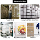 12pcs Polyethylene 4in*800ft Stretch Wrap, Clear, Includes Two Red Handles 72834252