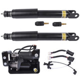 ZNTS Pair Rear Shock Absorbers + Air Compressor Pump Set For Cadillac Escalade Chevrolet Suburban Tahoe 84710593