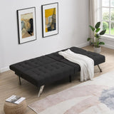 WOOD FRAME, STAINLESS LEG, FUTON, SOFA BED BLACK W2297P247597