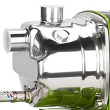 1.6HP Shallow Well Pump With Pressure Tank, 115v Stainless Steel Garden Irrigation Pump, Pressure W3131P569120