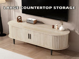 TV Stand, 47" Modern TV Console Table with Storage Compartment and Sliding Door, Gaming W2641P442533
