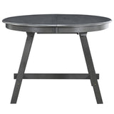 TREXM Wood Dining Table Round Extendable Dining Table for Dining Room WF299347AAE