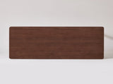 100% Solid Rubber Wood Computer Desk, Retro Walnut Writing Desk with Drawer, Sturdy A-Frame Leg, 01637992