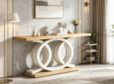 55 Inch Geometric Entryway Console Table, Modern Living Room Accent Table 09287889