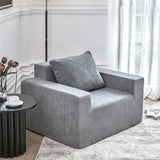 Sofa in a box Foam Sofa Couch with Pillow, Bean Bag Chairs for Adults Stuffed High-Density Foam, W2733P206005