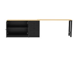 89.7''Wooden Sideboard with Extendable Table,Multifunctional Storage Cabinet with 2 Doors N711P334768O