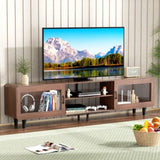 ZNTS TV Stand for 55/60/65/70", Wood Entertainment Center with Power Outlets, Media Console with Sliding 36882263