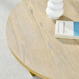 36" Round Coffee Table, Wooden Coffee Tables for Living Room Reception Room Bedroom W1801P195677