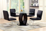 ZNTS Modern Elegance Black Color Leatherette 2pcs Dining Chairs Chrome Metal Legs Dining Room Side Chairs B011P178972