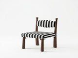 Modern Mid-Century Solid Wood Dining Chair, Upholstered Accent Chair with Round Wooden Legs, Retro B2792P602681