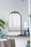 24" x 36" Arched Wall Mirror with Gold Metal Frame, Wall Mirror for Living Room Bedroom Hallway W2078135193