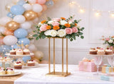 23.6 Inch Gold Wedding Flower Stand 4 Pack, Metal Column Geometric Centerpiece Stands with Metal 89625564