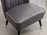 ZNTS Elon Contemporary Velvet Upholstered Accent Chair, Gray T2574P172742