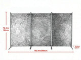 3-Panel Folding Room Divider, Black Freestanding Privacy Screen & Portable Partition for Bedroom, 23116714