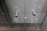 Glass Display Cabinet with 4-Shelf Double Doors and Lock, Curio Cabinet 5mm Tempered Glass Floor W3190P271476