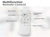52 Inch Indoor Ceiling Fan With 6 Speed Remote 3 ABS Blade Reversible DC Motor White For Living Room W934P200077