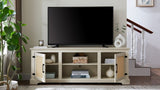 Farmhouse Rattan TV Stand Console Table for TVs up to 70 Inches, TV Console Table with 2 Storage W1758P178930