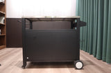 Two Doors Grill Cart with Patio Furniture, Grill Table with Storage,Rolling Bar Cart W3190P271566