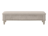 50.8-inch Multi-Functional Ottoman Bench-Solid Rubberwood Bed End Bench with Linen Seat, 31692215