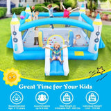 ZNTS Multifunctional Jump 'n Slide Inflatable Bouncer for Kids Complete Setup with Blower - 198" x 180" W1677115481