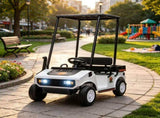 24V Kids Golf Cart 2WD 2-Seater Soft Start Rear Suspension White 46501926