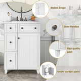 24-Inch Bathroom Vanity Cabinet with Ceramic Sink, 2 Drawers, 1 Door WF532034AAK