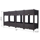 Planter Raised Beds - Elevated Planter Garden Box with Drainage Plug Raised Garden Beds for W465P187520