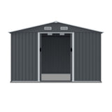 ZNTS Outdoor Storage Shed 8 x 10 FT Large Metal Tool Sheds, Heavy Duty Storage House Sliding Doors 87753639