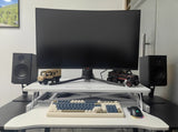 32 Inch Desk Converter, Height Adjustable Sit to Stand Riser, Dual Monitor and Laptop Workstation 64781257