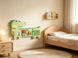 Green Dinosaur Wall-Mounted Sensory Toys Montessori MDF Sensory Wall 87x52x5.5cm 11454046