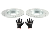 Rear Drilled&Slotted Brake Rotors Set fit for Saturn Aura 2007-09/Ion 2004-07 55094 87679642