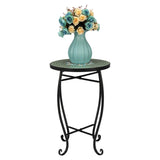 Mosaic Round Terrace Bistro Table Green Flowers Mosaic 27524992